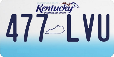 KY license plate 477LVU