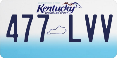 KY license plate 477LVV