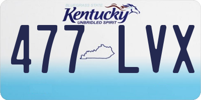 KY license plate 477LVX