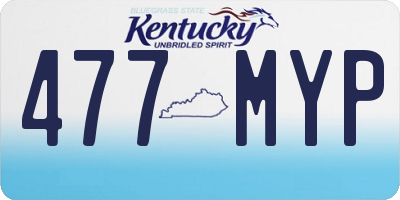 KY license plate 477MYP