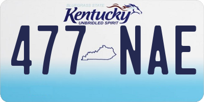 KY license plate 477NAE