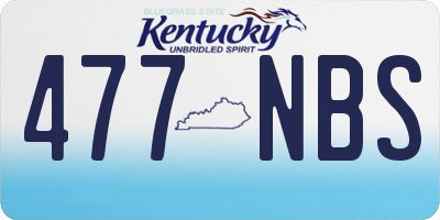 KY license plate 477NBS