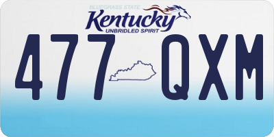 KY license plate 477QXM