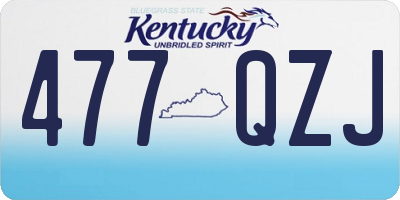 KY license plate 477QZJ