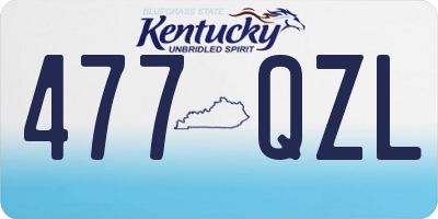 KY license plate 477QZL