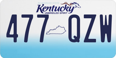 KY license plate 477QZW