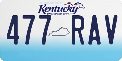 KY license plate 477RAV