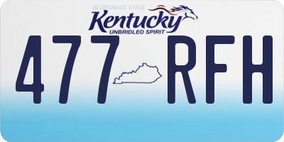 KY license plate 477RFH