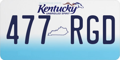 KY license plate 477RGD