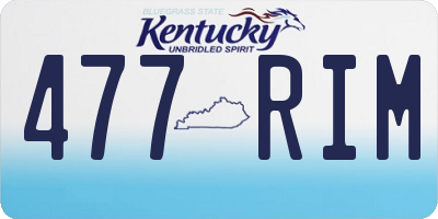 KY license plate 477RIM