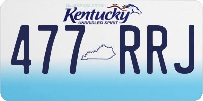 KY license plate 477RRJ