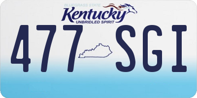 KY license plate 477SGI