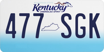 KY license plate 477SGK