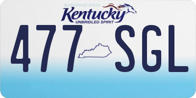 KY license plate 477SGL