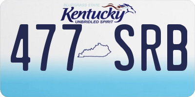 KY license plate 477SRB