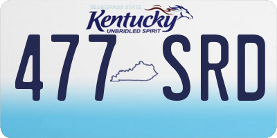 KY license plate 477SRD