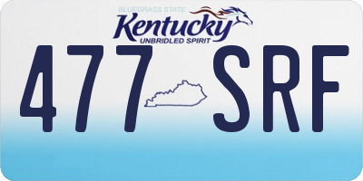 KY license plate 477SRF