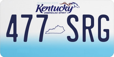 KY license plate 477SRG