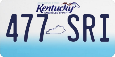 KY license plate 477SRI