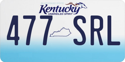 KY license plate 477SRL