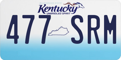 KY license plate 477SRM