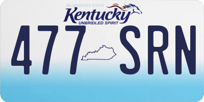 KY license plate 477SRN