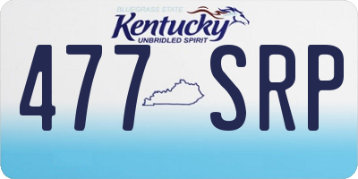 KY license plate 477SRP