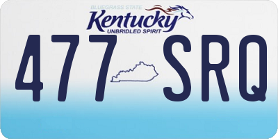 KY license plate 477SRQ