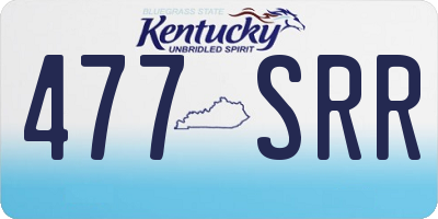 KY license plate 477SRR