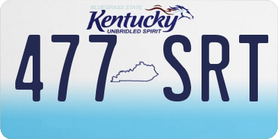 KY license plate 477SRT