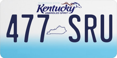 KY license plate 477SRU