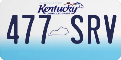 KY license plate 477SRV