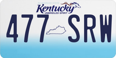 KY license plate 477SRW