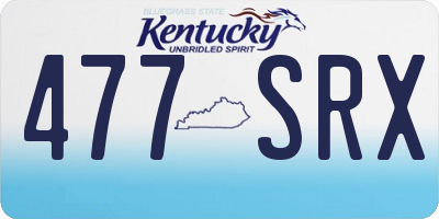 KY license plate 477SRX