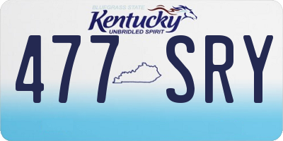 KY license plate 477SRY