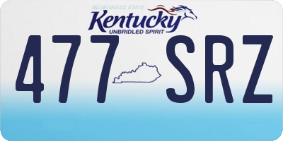 KY license plate 477SRZ