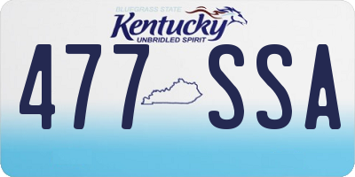 KY license plate 477SSA