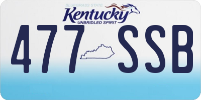 KY license plate 477SSB