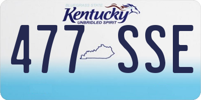 KY license plate 477SSE