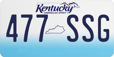 KY license plate 477SSG