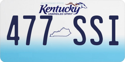 KY license plate 477SSI