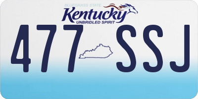 KY license plate 477SSJ