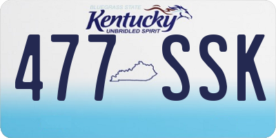 KY license plate 477SSK