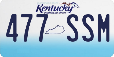 KY license plate 477SSM