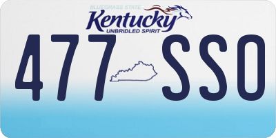 KY license plate 477SSO