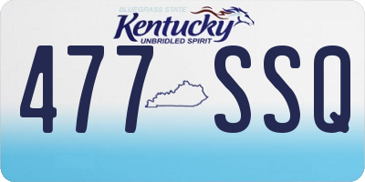 KY license plate 477SSQ