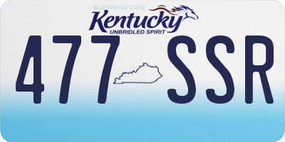 KY license plate 477SSR