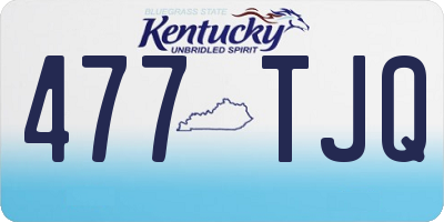 KY license plate 477TJQ