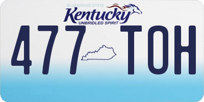 KY license plate 477TOH