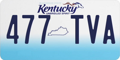 KY license plate 477TVA